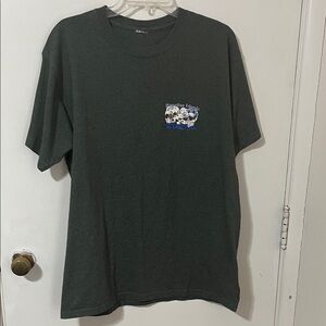 Classic Dark Green Hawaiian Island Graphic T-Shirt 🌺